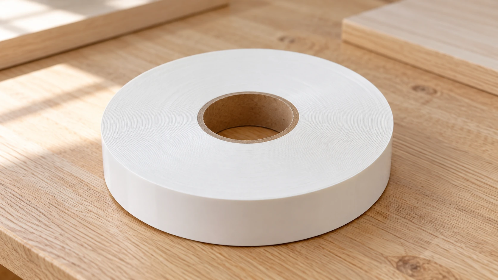Double-sided Tape · Wide white roll beside an unplaced panel