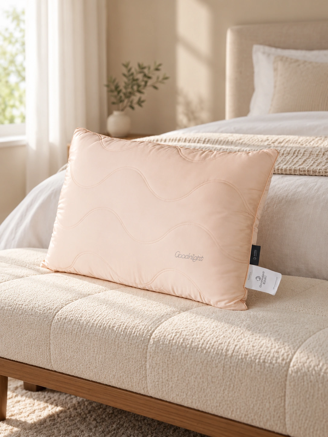 Amino Acid Silk Protein Pillow: Bedroom bench