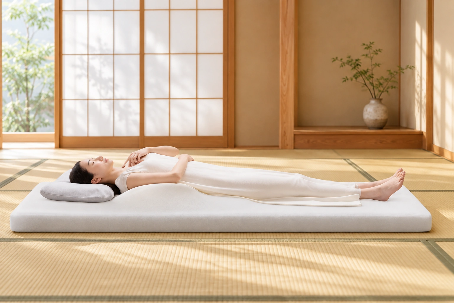 Anshui Air-Stretching Mat: Quiet tatami room