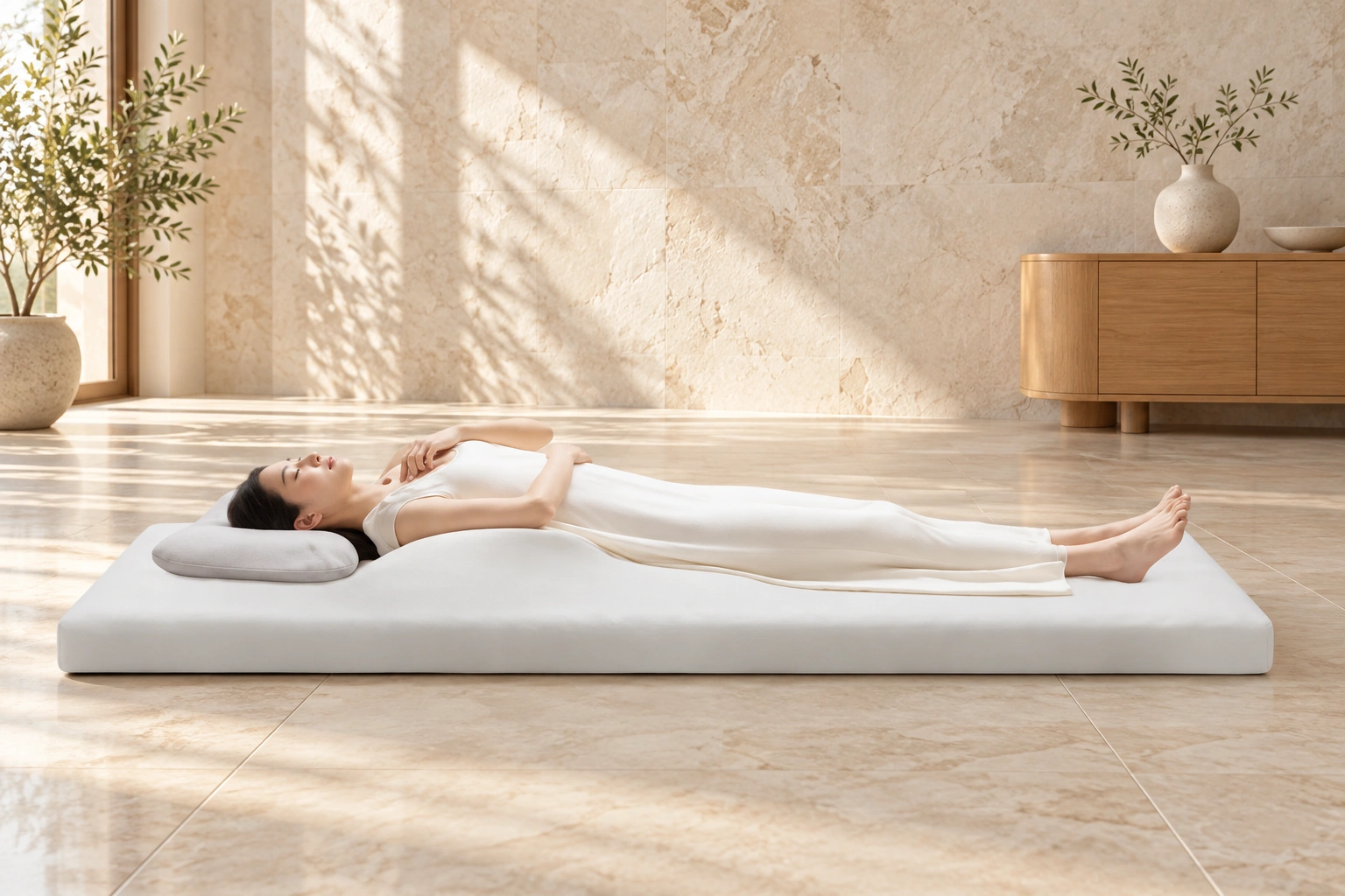 Anshui Air-Stretching Mat: Pale stone room