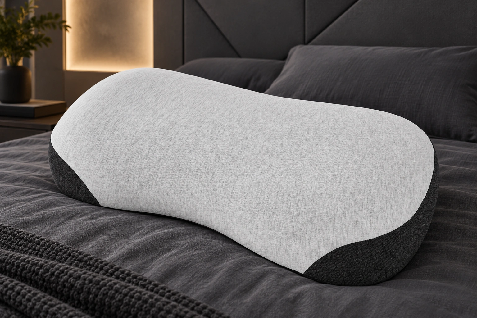 Anshui Bone-Conduction Music Pillow: Dark contemporary bedroom