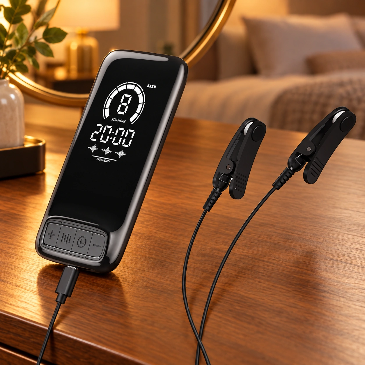 Anshui CES Ear-Clip Device: Bedroom dresser