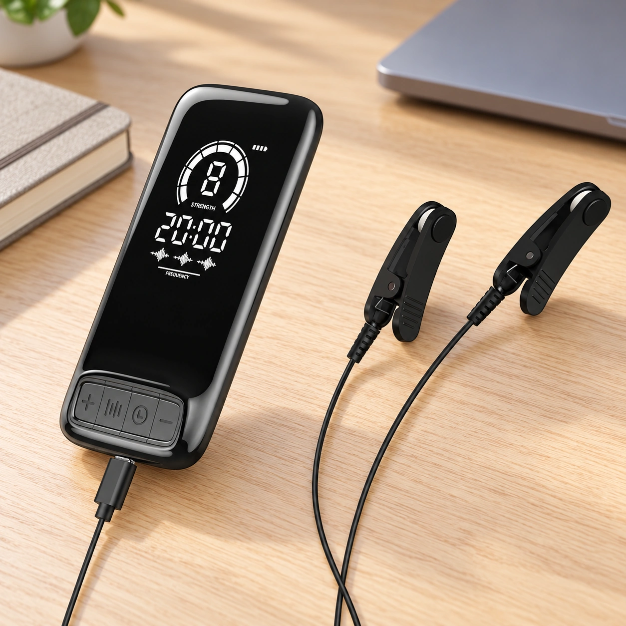 Anshui CES Ear-Clip Device: Home desk preparation
