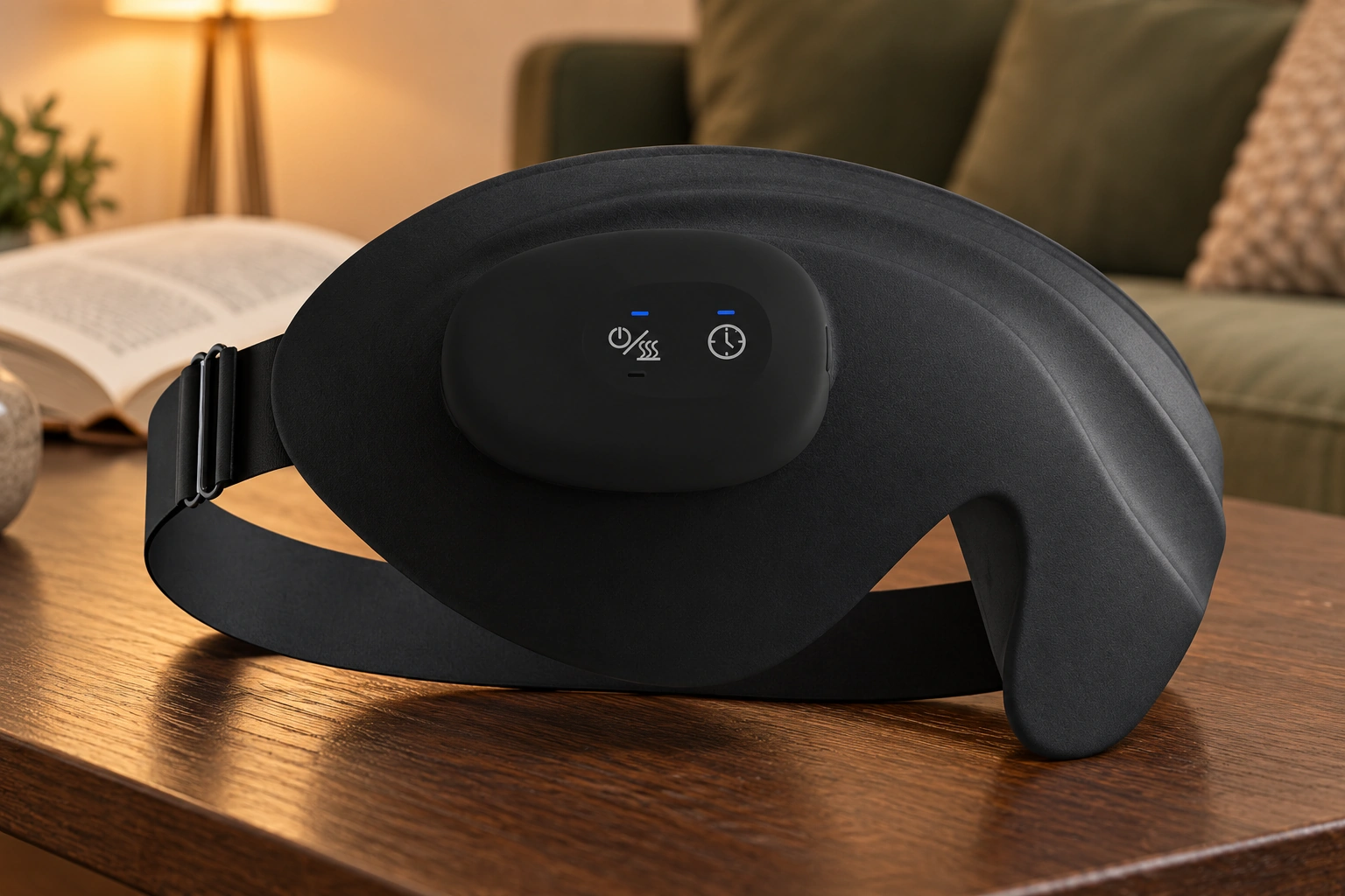 Anshui Washable Heated Eye Mask: Living room reading side table