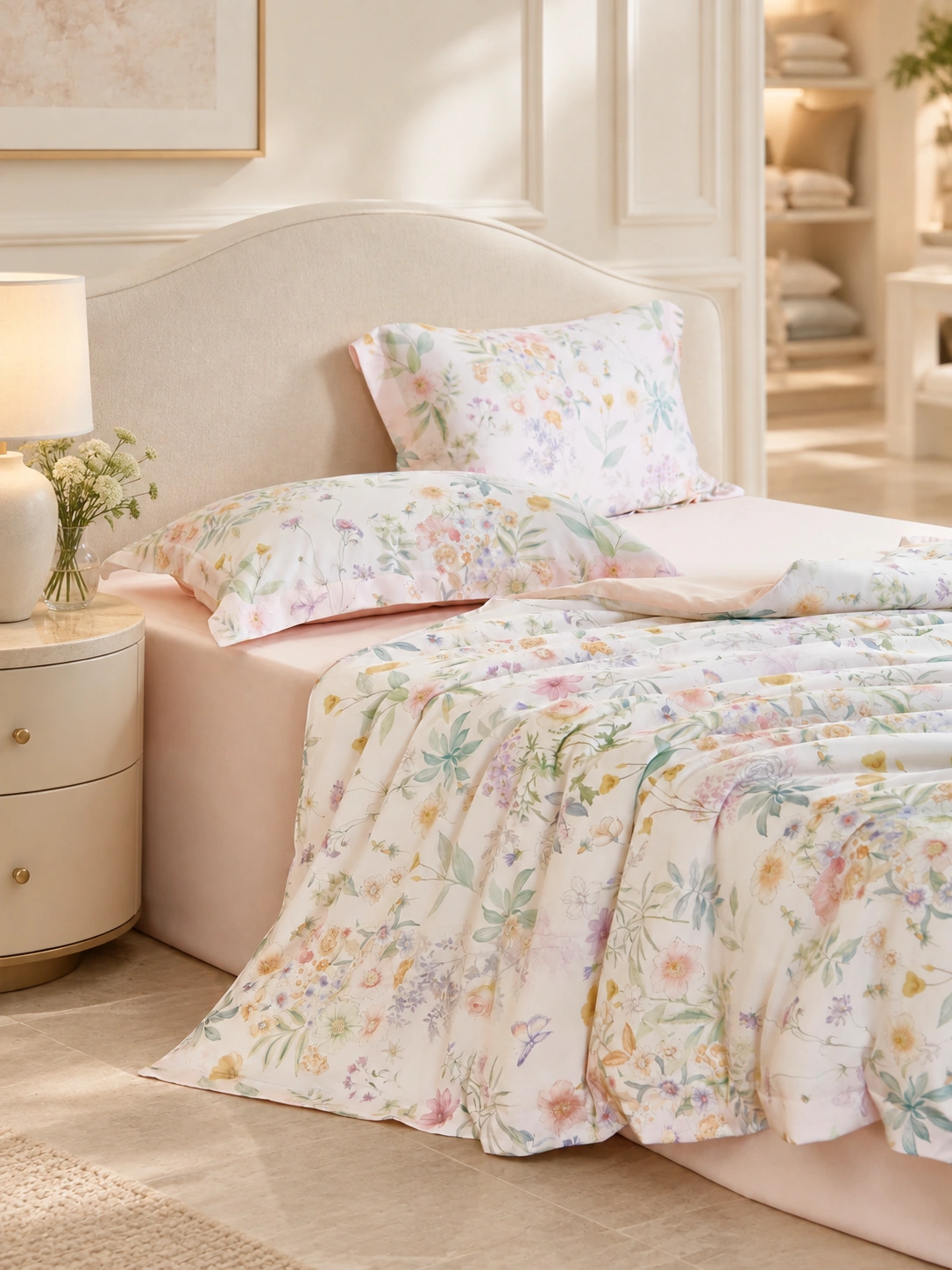 Chun Zhi Cai Tiansi Summer Quilt: Bedding showroom display