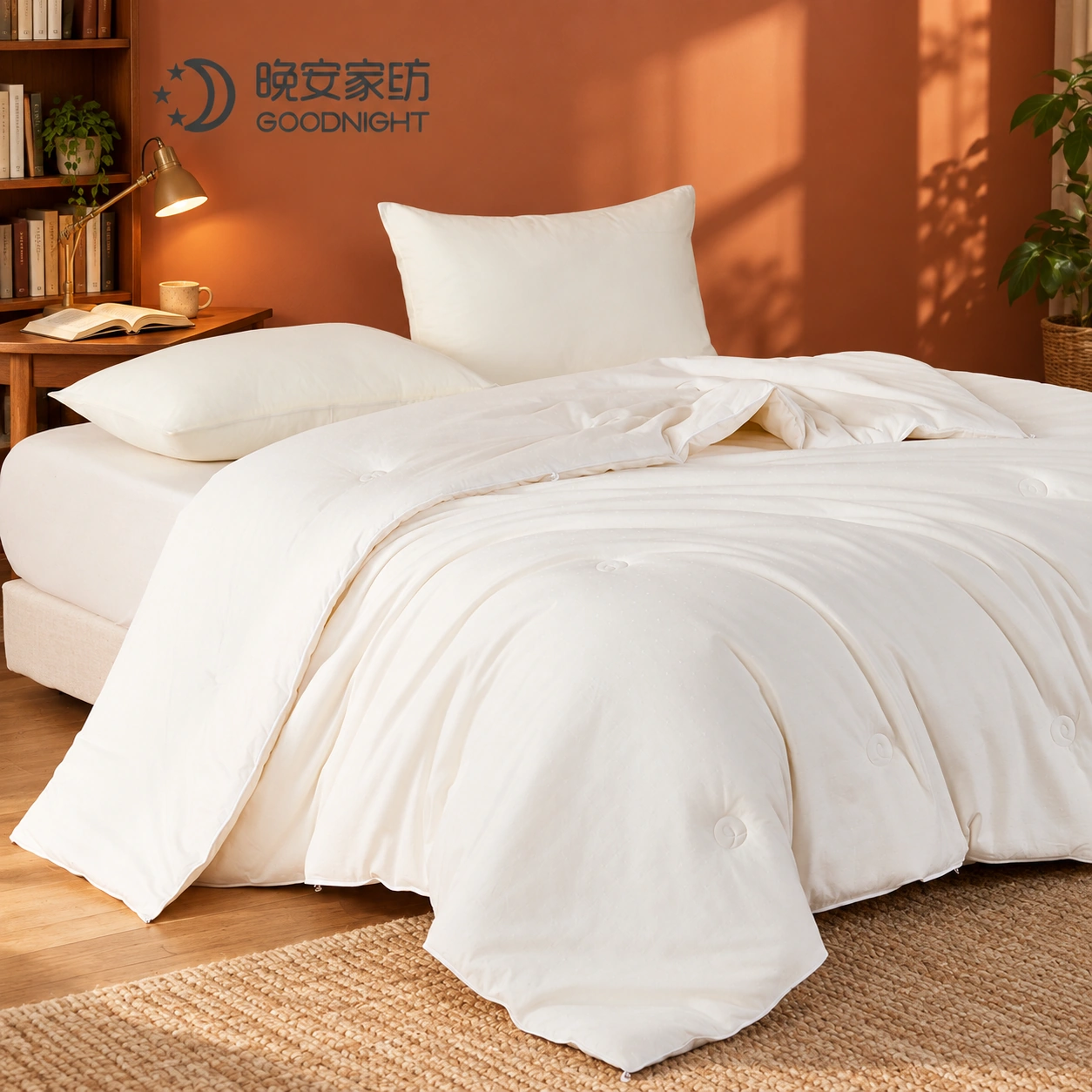 Cotton Jacquard Soy-Fiber Spring/Autumn Quilt: Bedside reading space · Scene illustration
