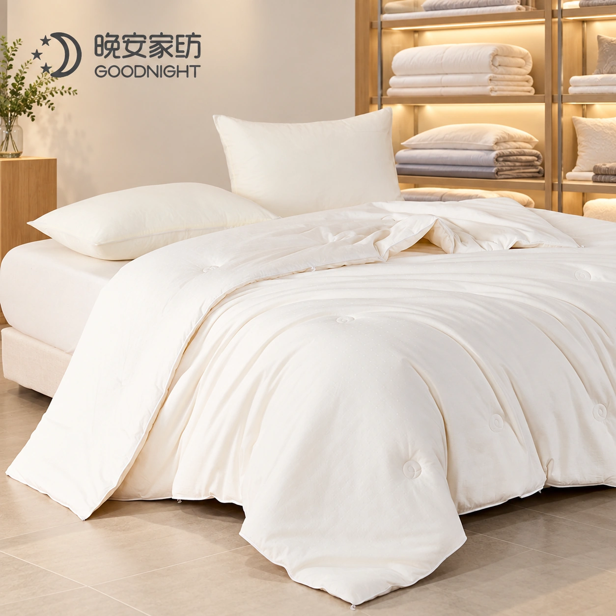 Cotton Jacquard Soy-Fiber Spring/Autumn Quilt: Bedding showroom · Scene illustration