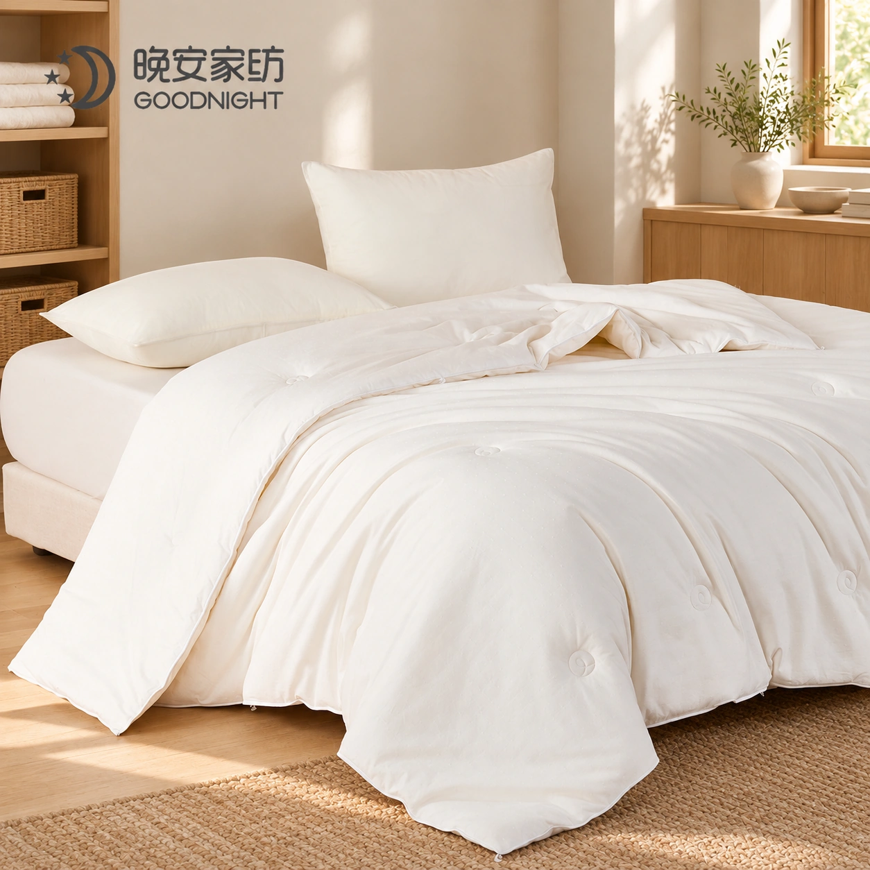 Cotton Jacquard Soy-Fiber Spring/Autumn Quilt: Linen storage room · Scene illustration