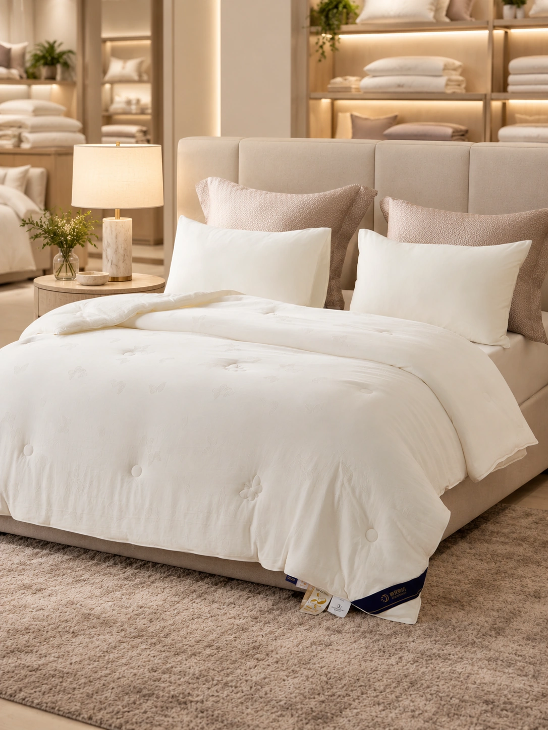 Fuguang Tian Can Spring/Autumn Quilt: Bedding showroom bed display