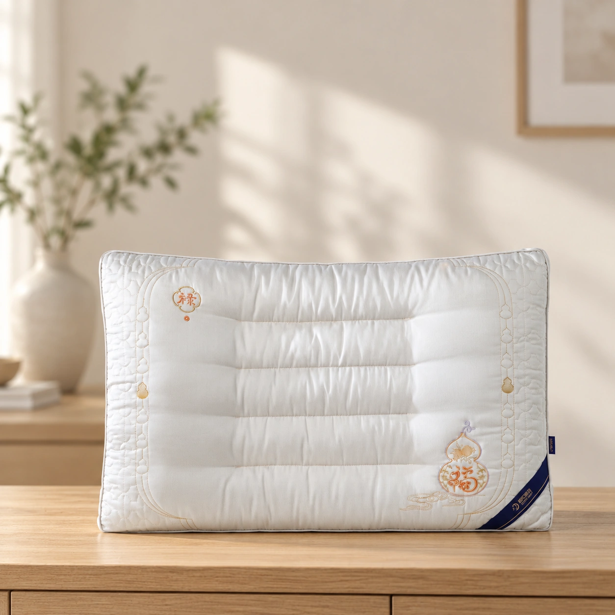 Fulu Pillow: Bedroom dresser display