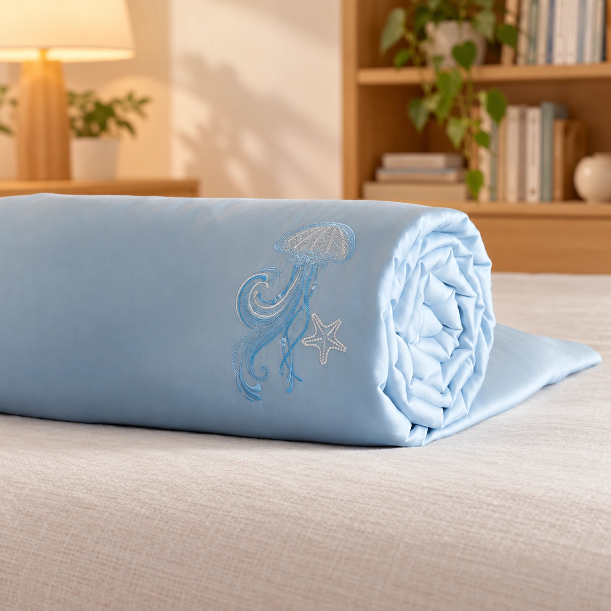 Lanhai Liuguang Canbao Summer Quilt: Bedroom reading corner