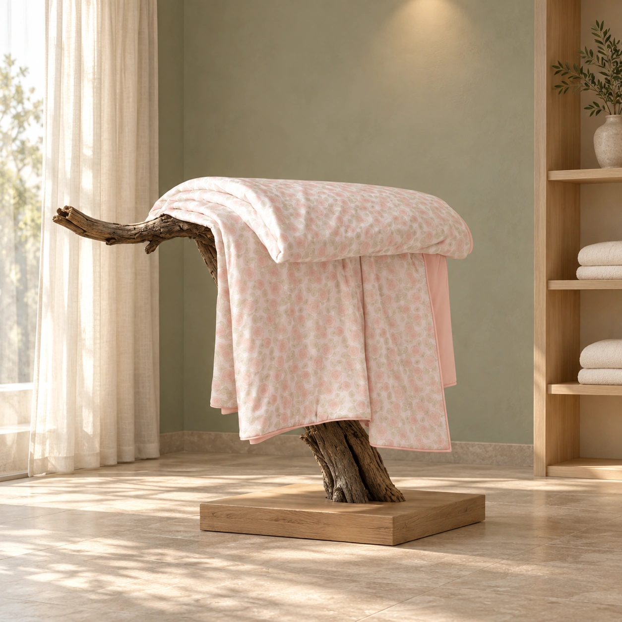 Meixiang Printed Summer Quilt: Sage showroom