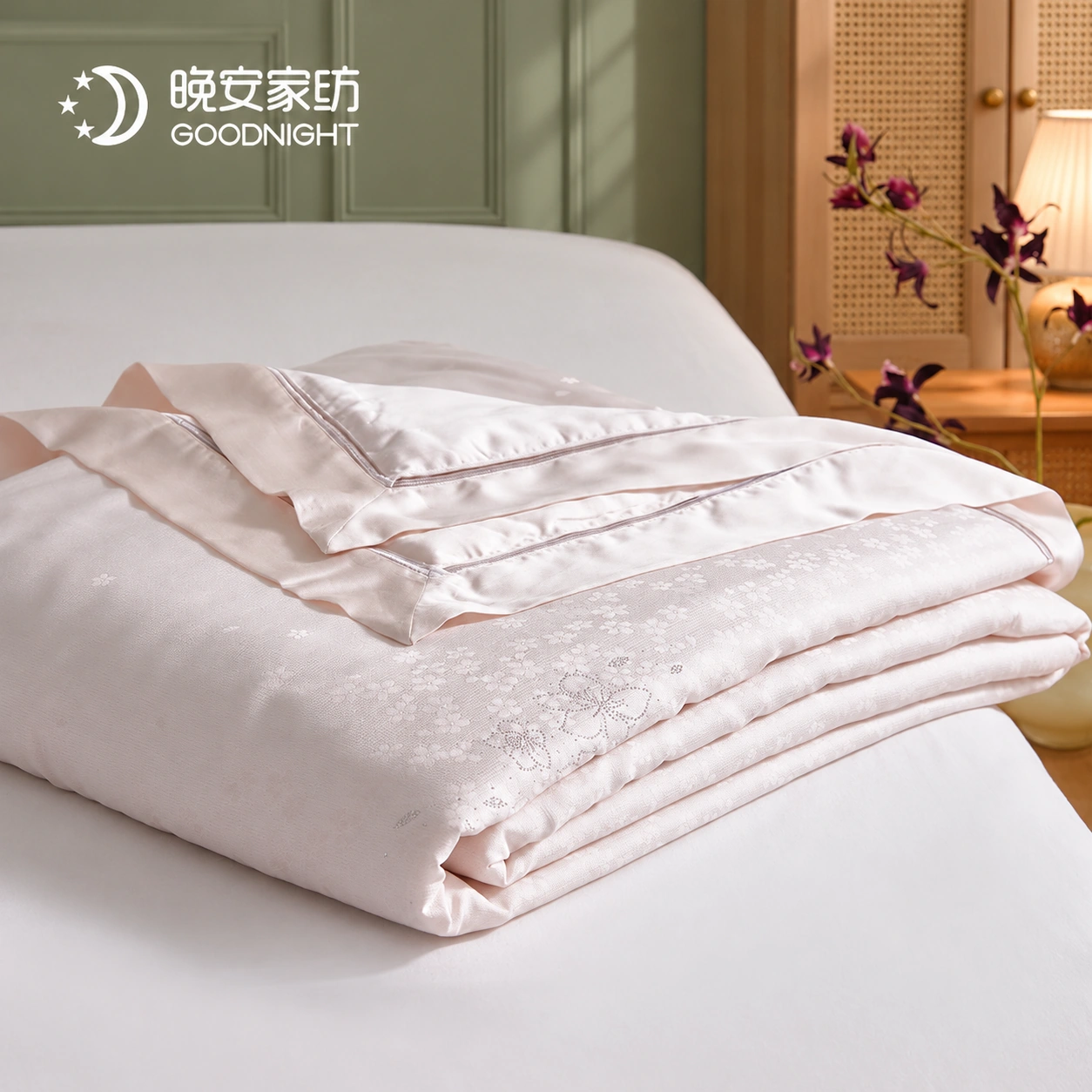 Nicai Tiansi Canbao Summer Quilt — Pink: Guest bedroom · Scene illustration