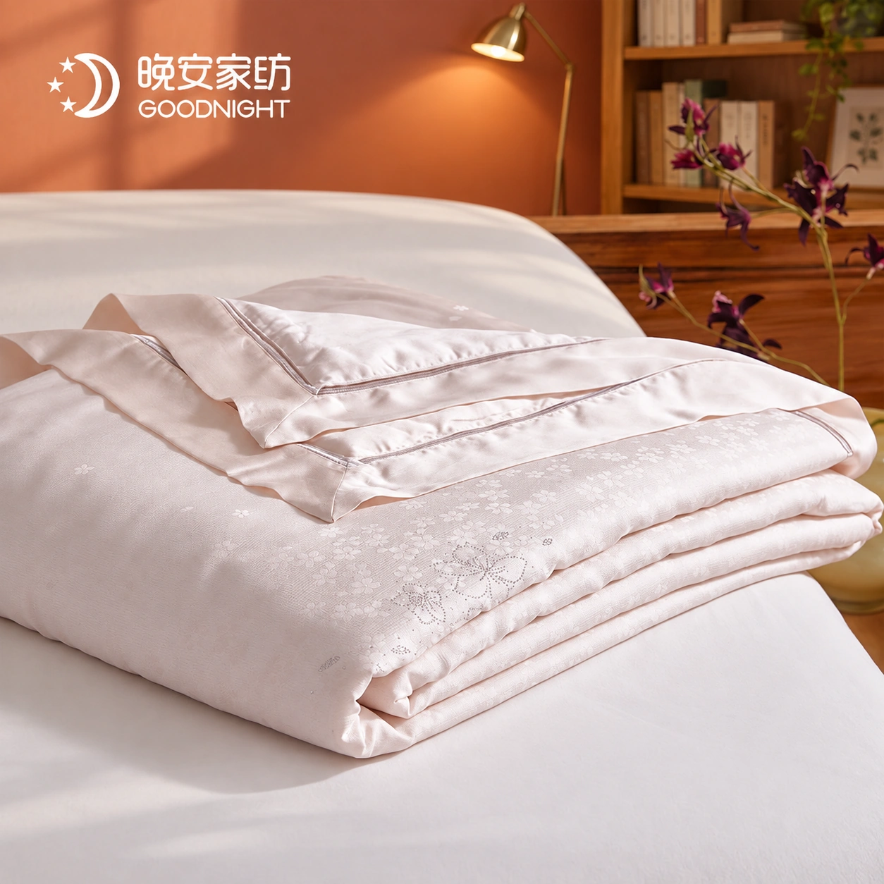 Nicai Tiansi Canbao Summer Quilt — Pink: Bedroom reading corner · Scene illustration