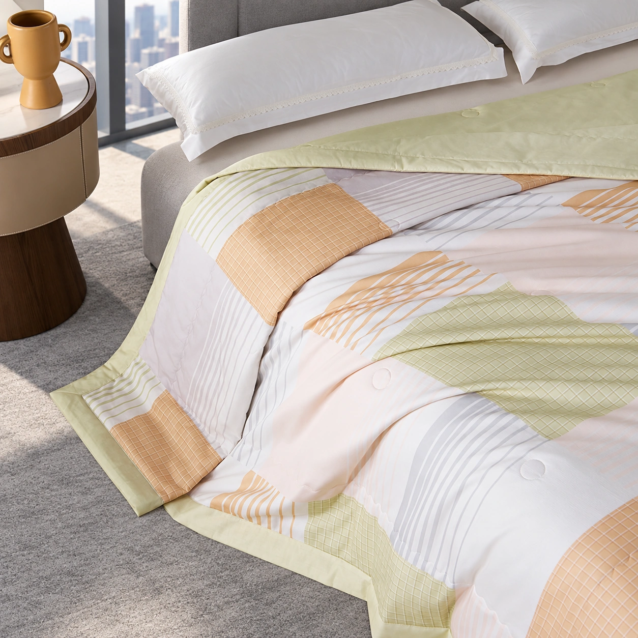 Nuandiao Tiansi-Cotton Summer Quilt: City high-rise bedroom