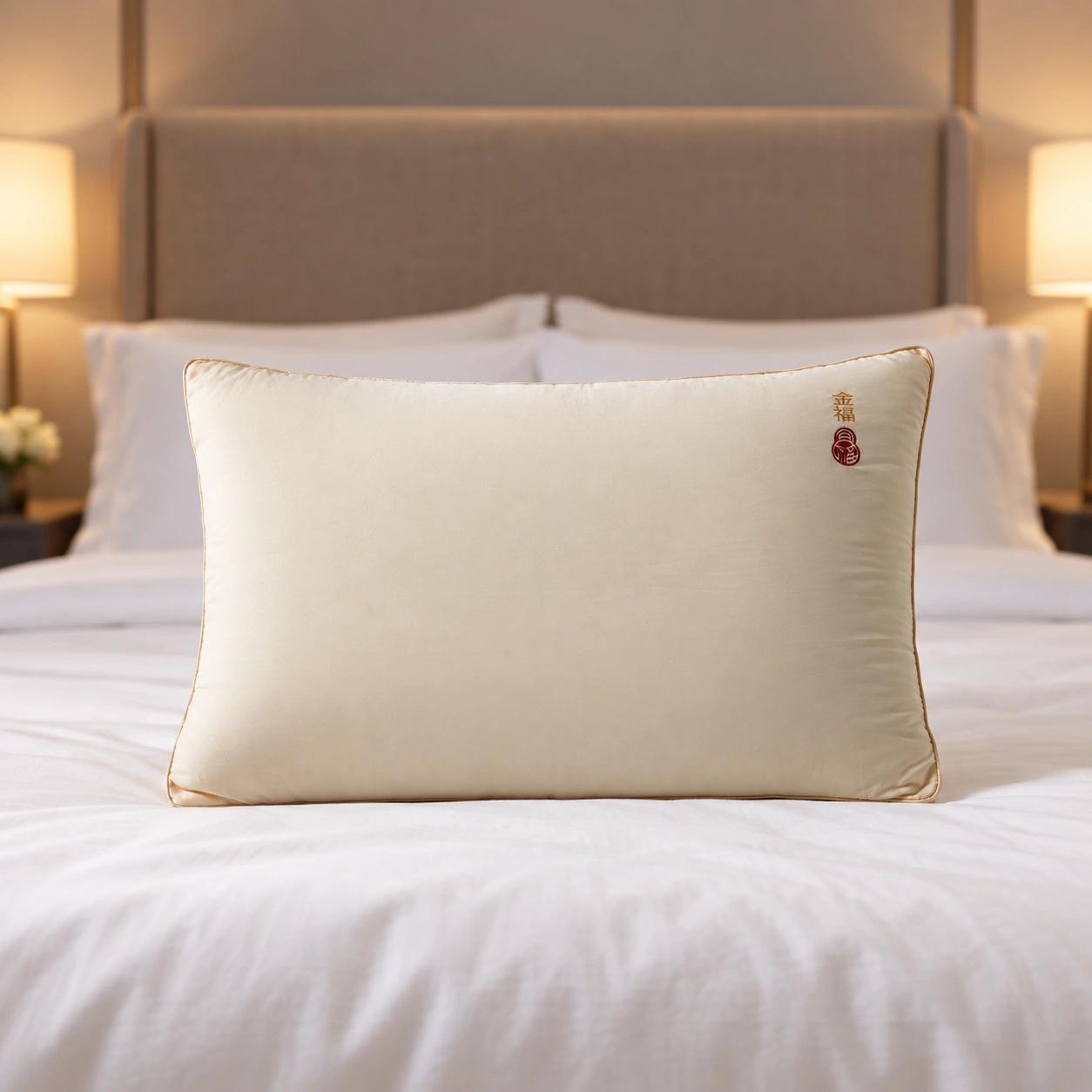 Ruixi Jinfu Gusseted Pillow: Hotel bedroom