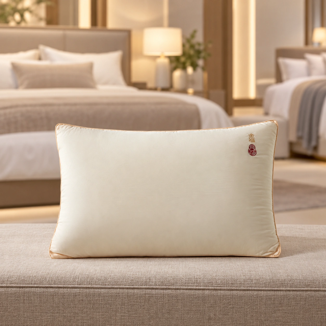 Ruixi Jinfu Gusseted Pillow: Bedding showroom