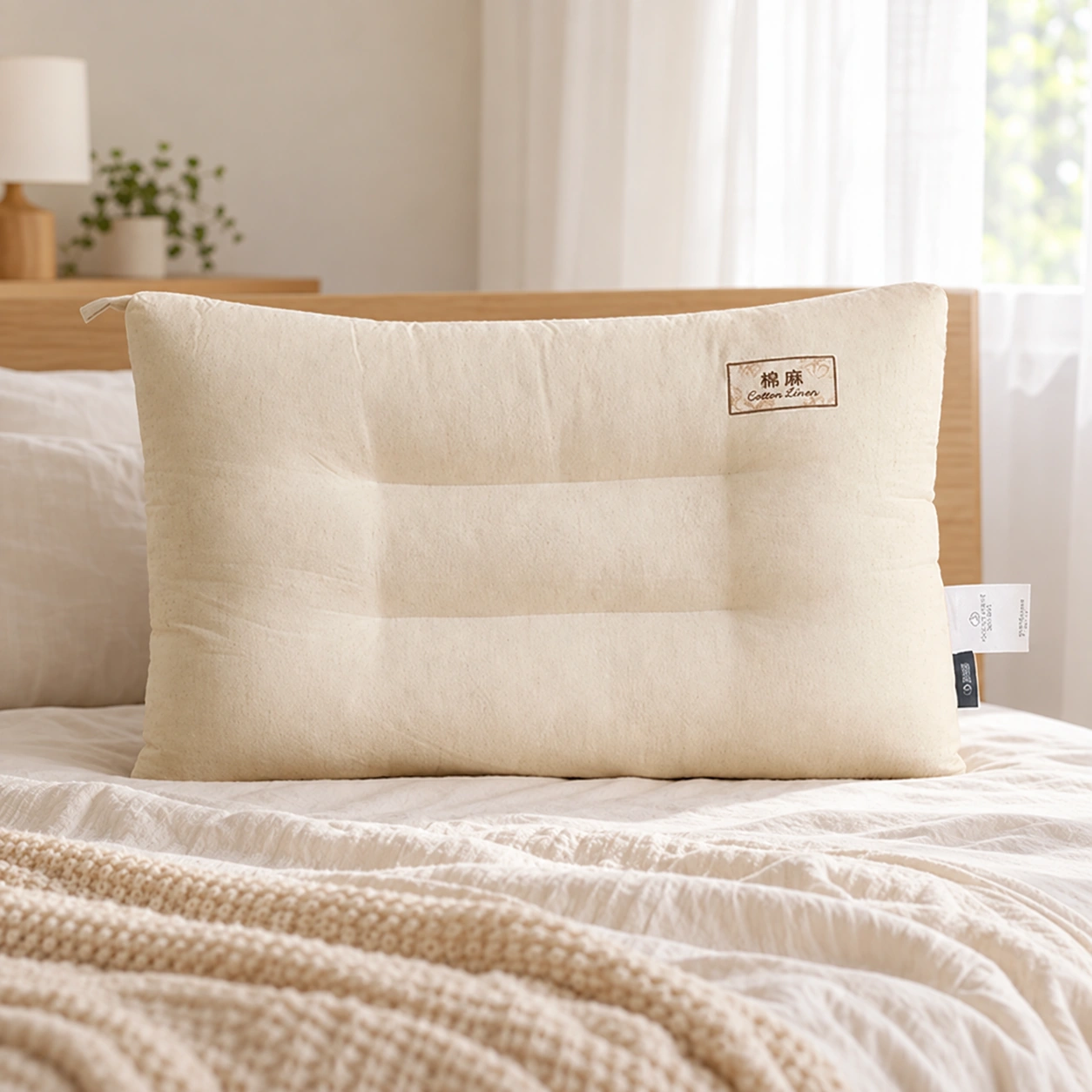 Shuxin Tiansi-Linen Pillow: Sunlit window bedroom