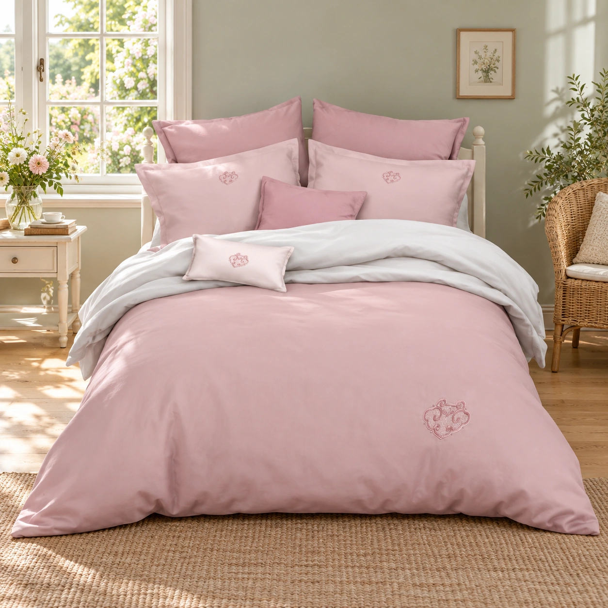 Suisui Ruyi Four-Piece Bedding Set: Country garden bedroom