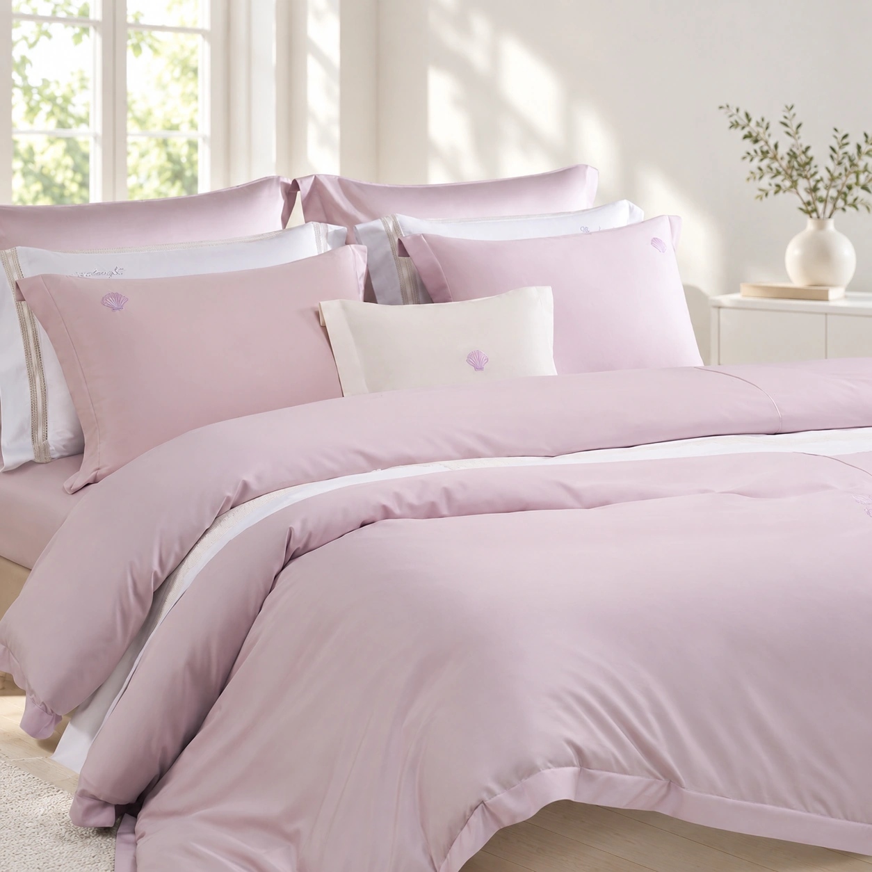 Xingchen Shatan Four-Piece Bedding Set: Bright bedroom