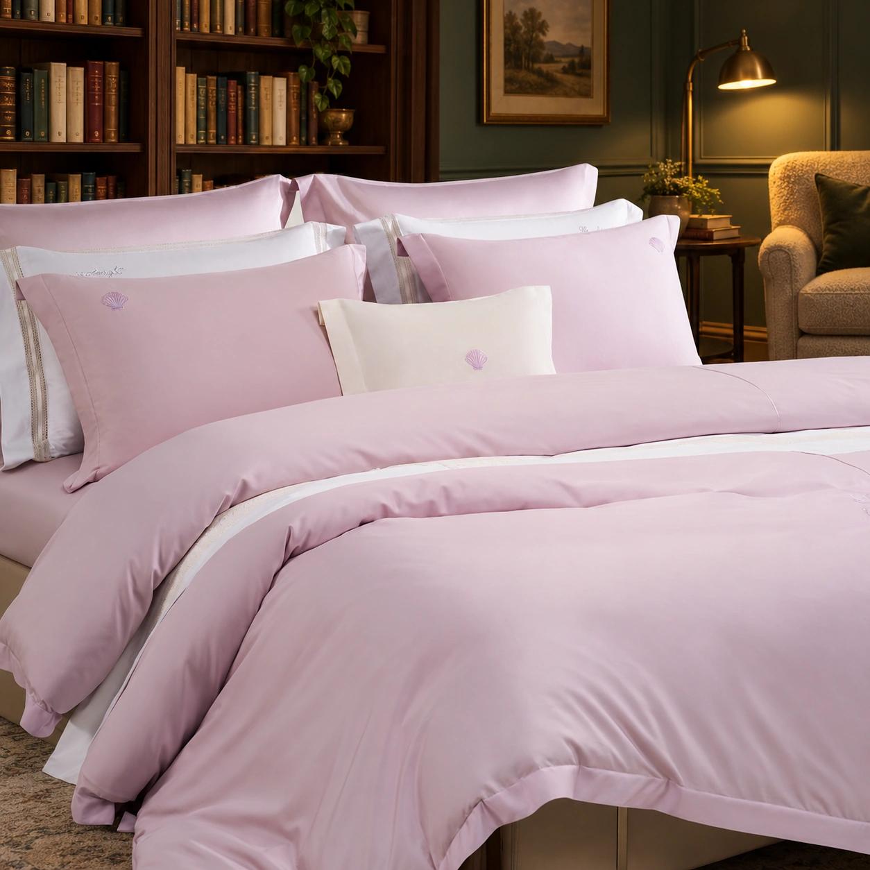 Xingchen Shatan Four-Piece Bedding Set: Reading bedroom