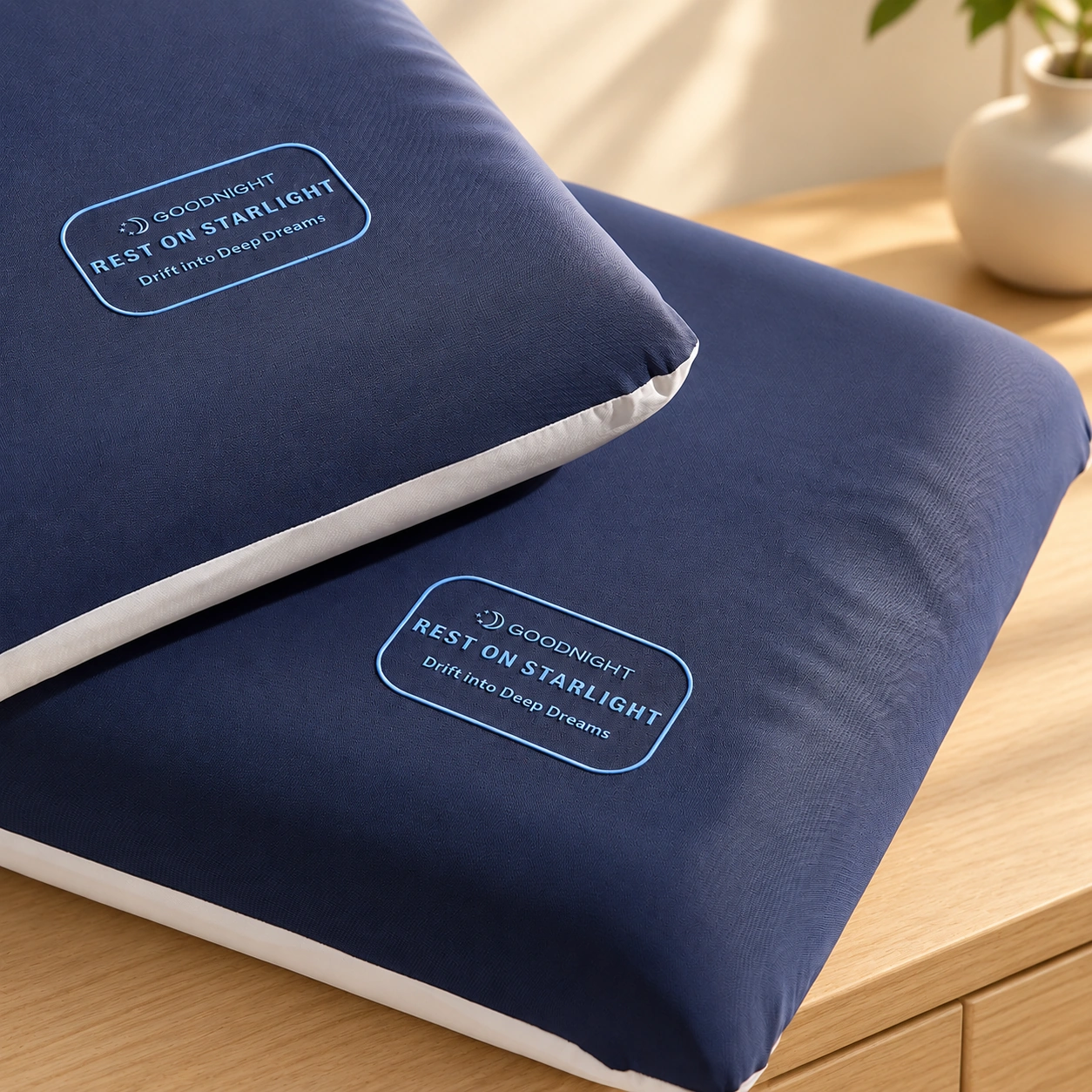 Xingkong Washable Silicone Pillow: Oak dresser display