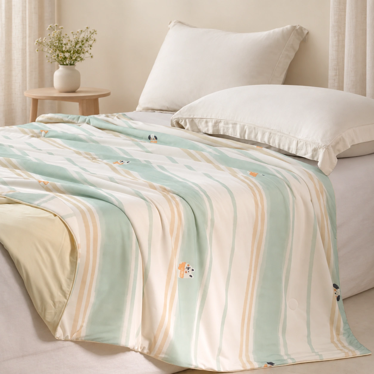 Yunlv Printed Summer Quilt: Linen studio