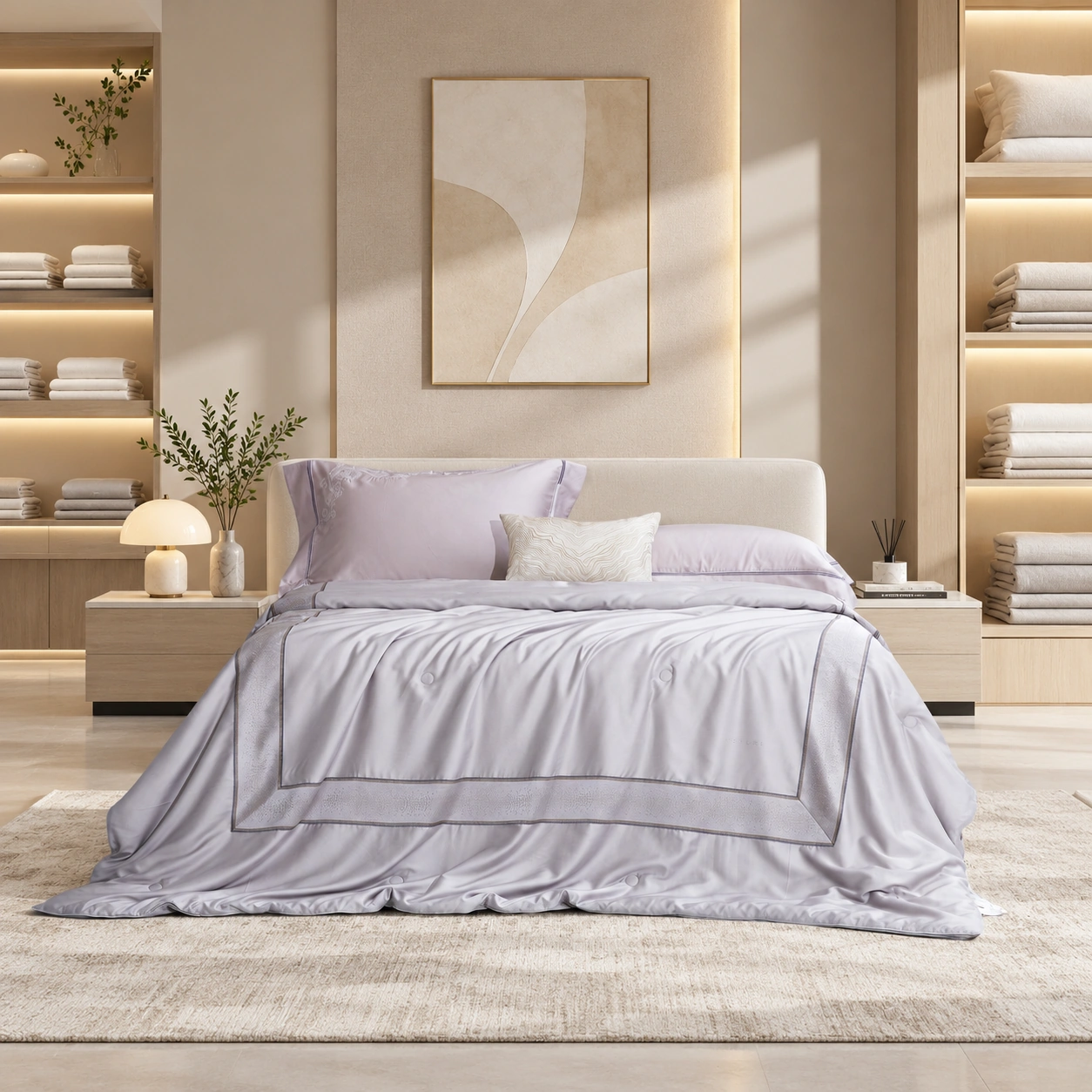Yunrou No. 1 Mulberry Silk Quilt: Bedding showroom · Scene illustration