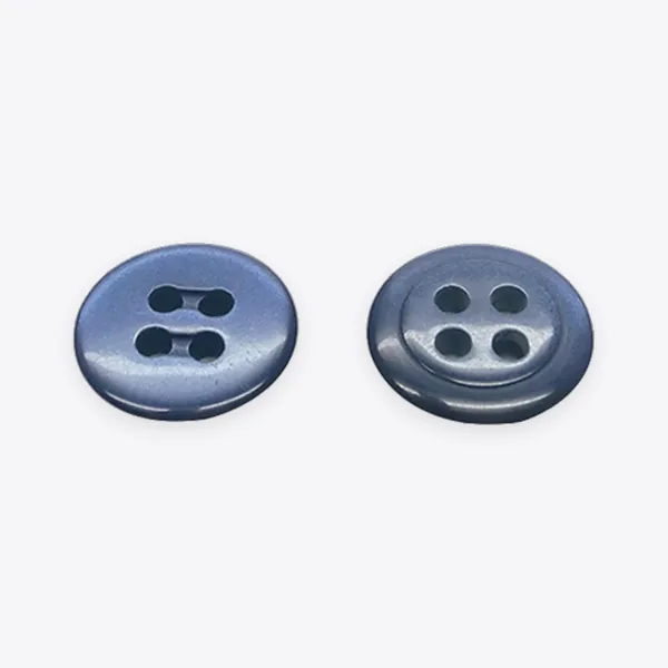 Royal-blue Round Wide-rim Resin Four-hole Buttons