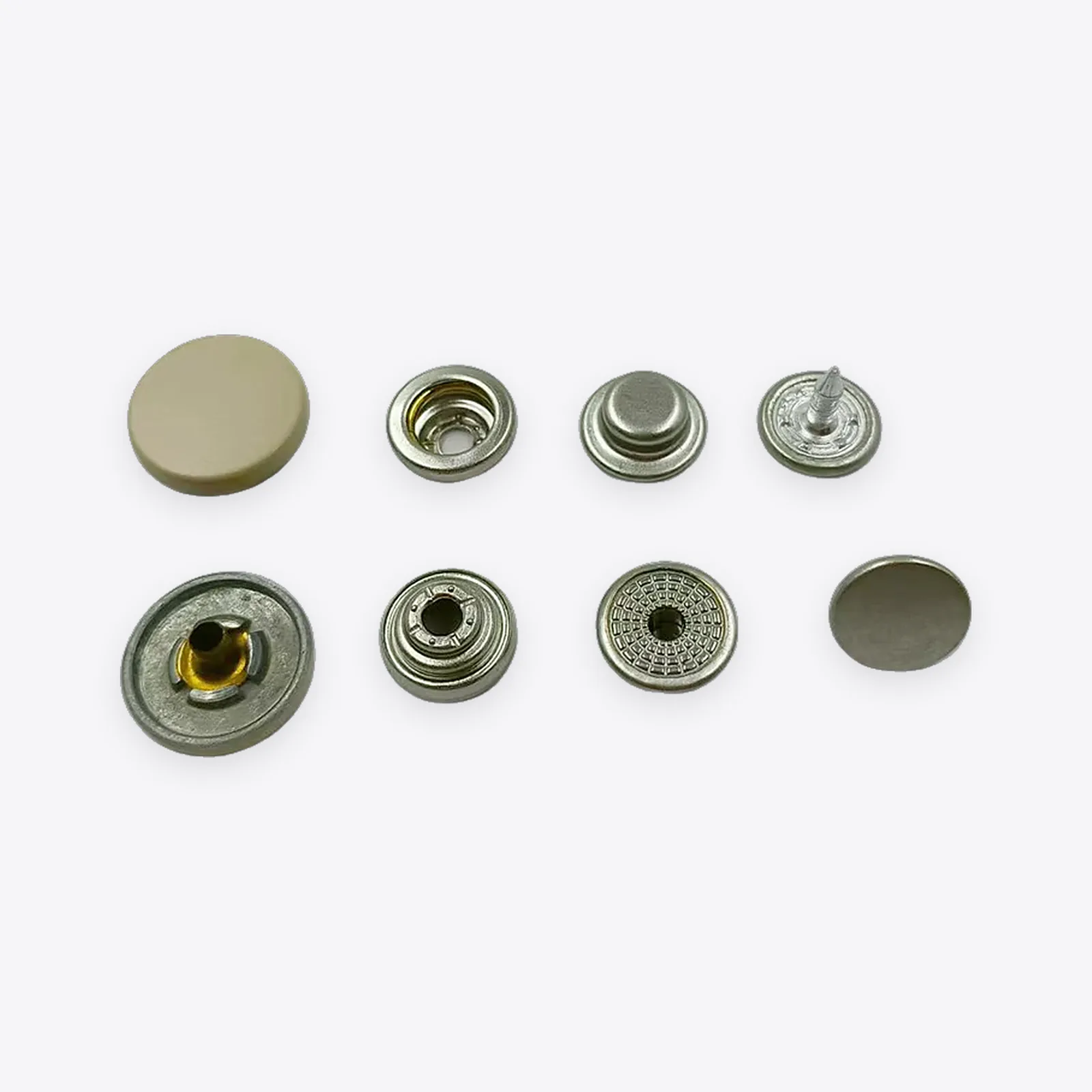 Brass Snap Fasteners (Zinc Alloy Cap Option)
