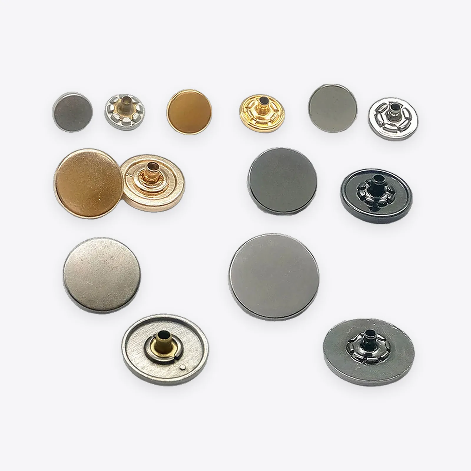 Flat Zinc Alloy Snap Fasteners