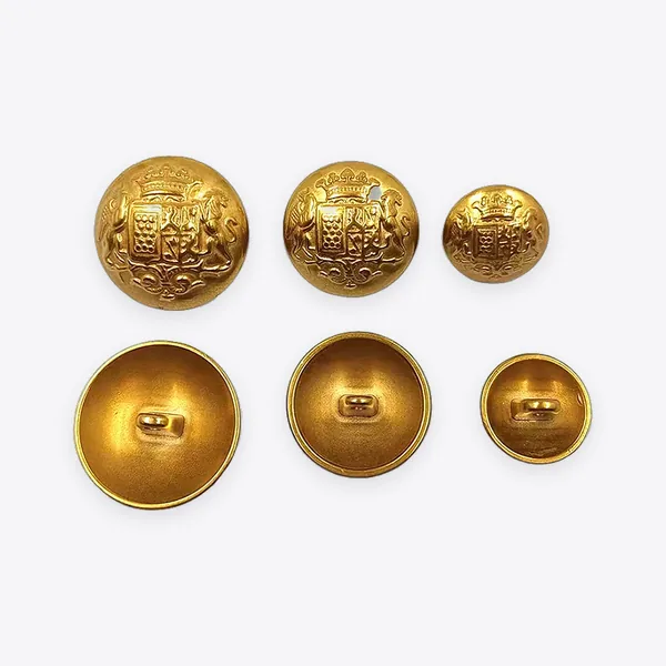 Antique-gold-tone Round Zinc Alloy Shank Buttons