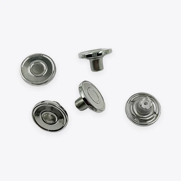 Round Flat-top Metal Swivel-shank Jeans Buttons