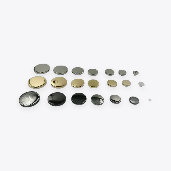 Colored Flat Zinc Alloy Snap Fasteners