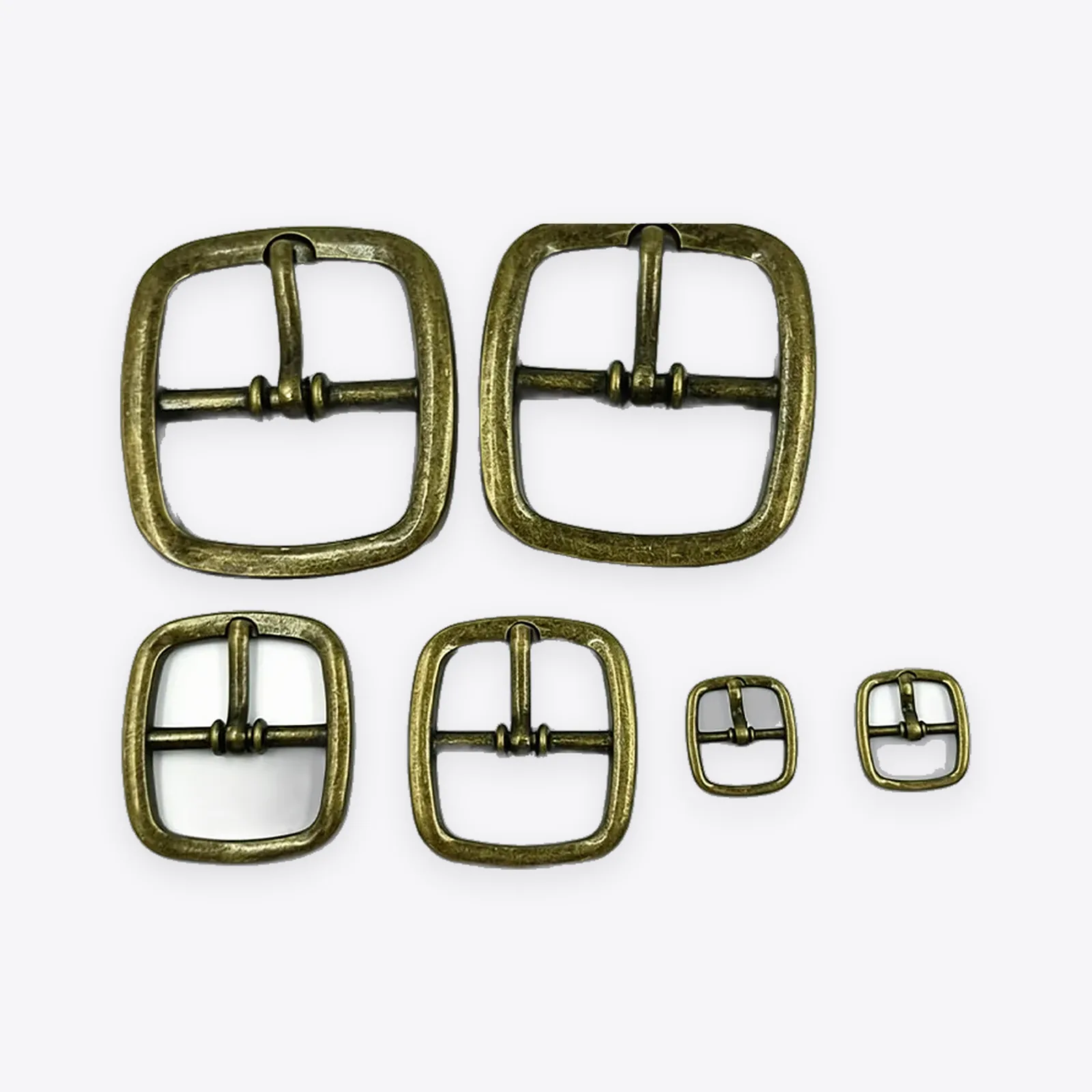 Antique-copper-tone Alloy Three-bar Pin Buckles
