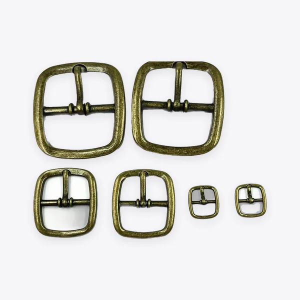Antique-copper-tone Alloy Three-bar Pin Buckles