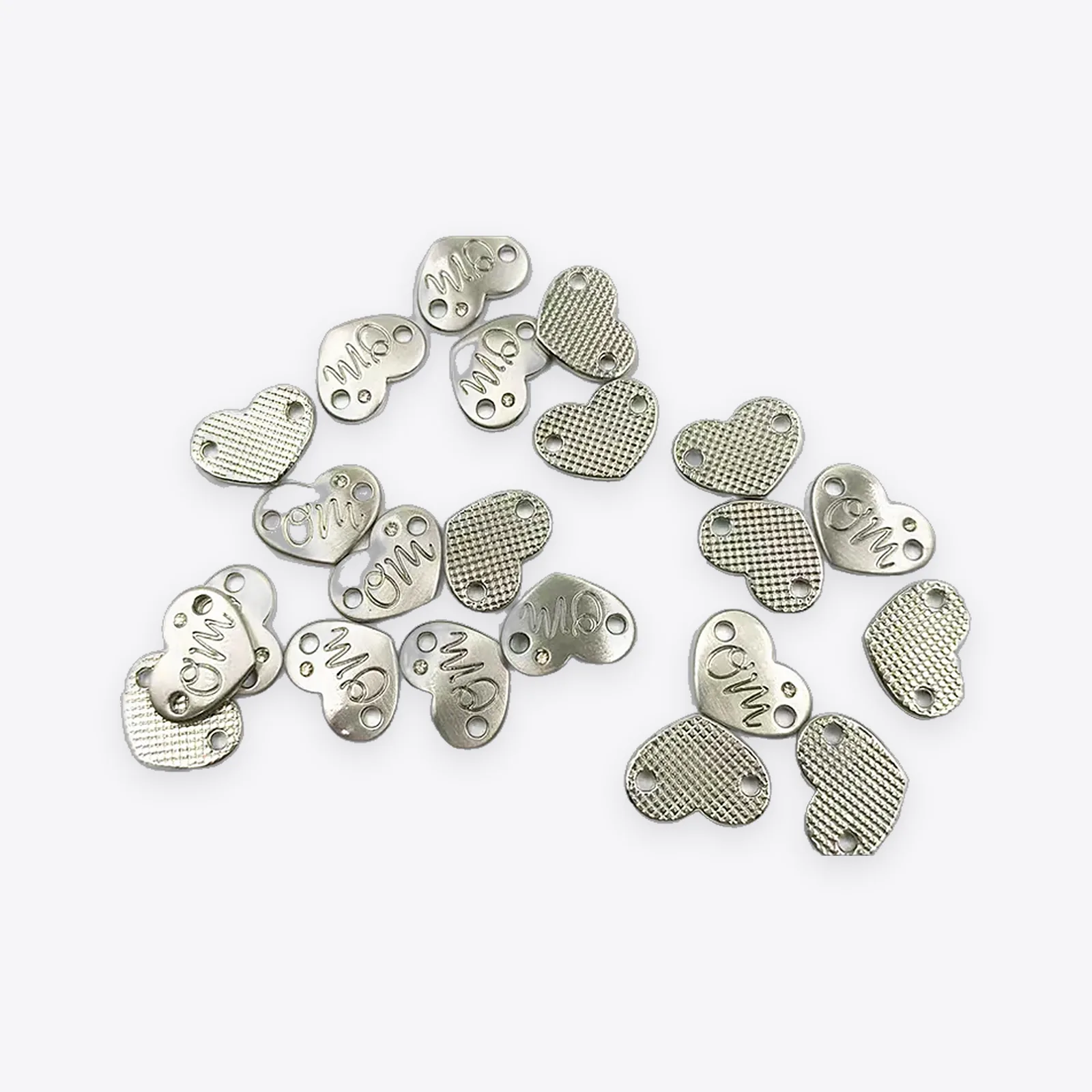 Heart-shaped Zinc Alloy Decorative Tags