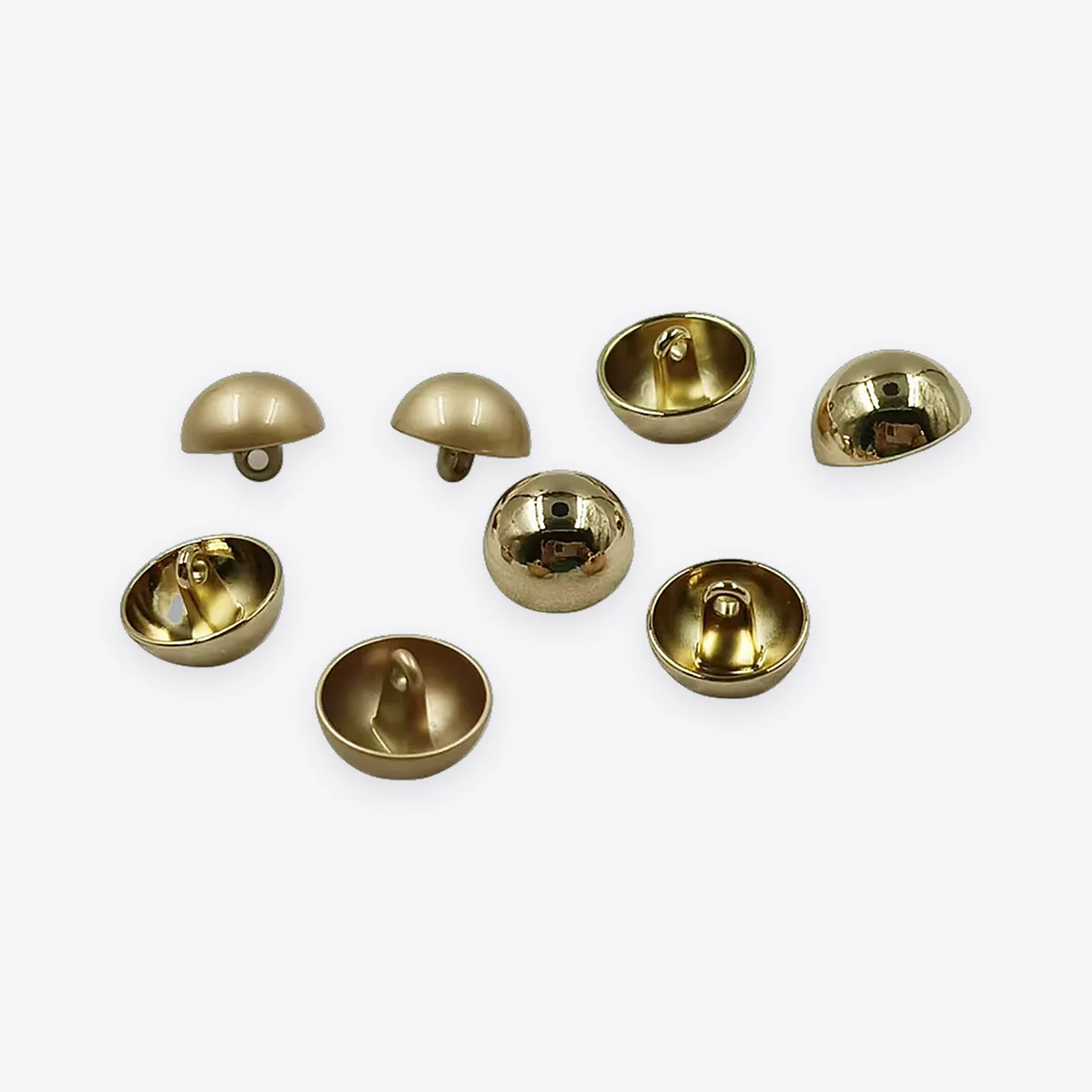 Hemispherical Mushroom-shaped Metal Shank Buttons