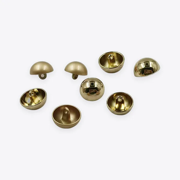 Hemispherical Mushroom-shaped Metal Shank Buttons
