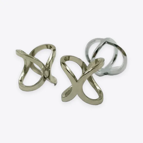 Cross-openwork Scarf & Garment Knot Clasps