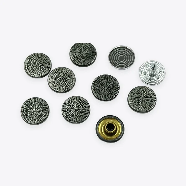 Crackle-textured Copper Sew-on Buttons