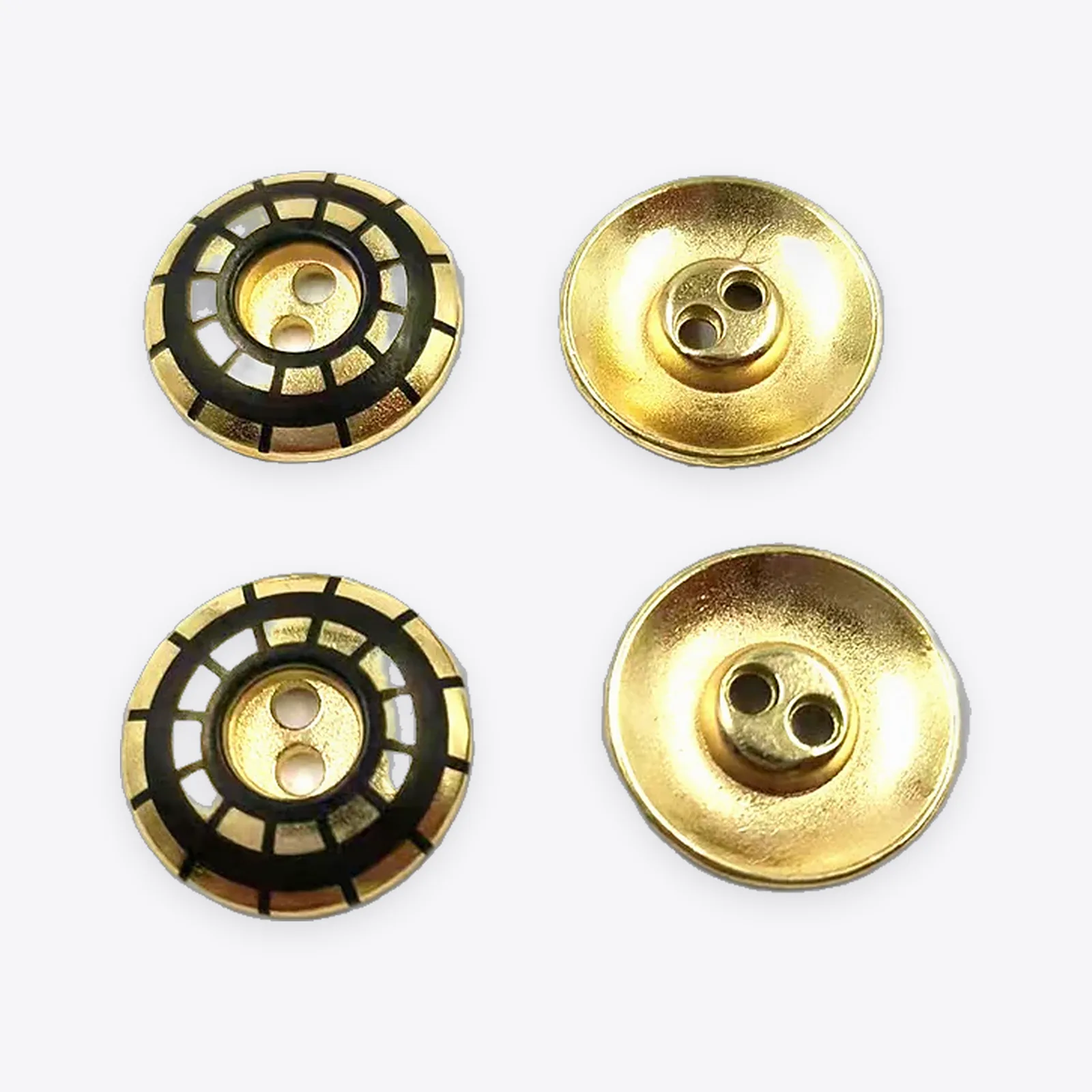 Electroplated Metal Two-hole Buttons