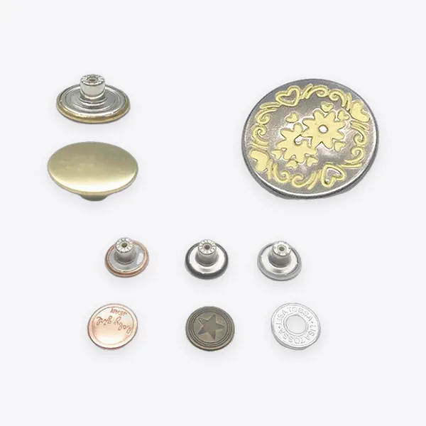 Round Detachable Brass Jeans Buttons