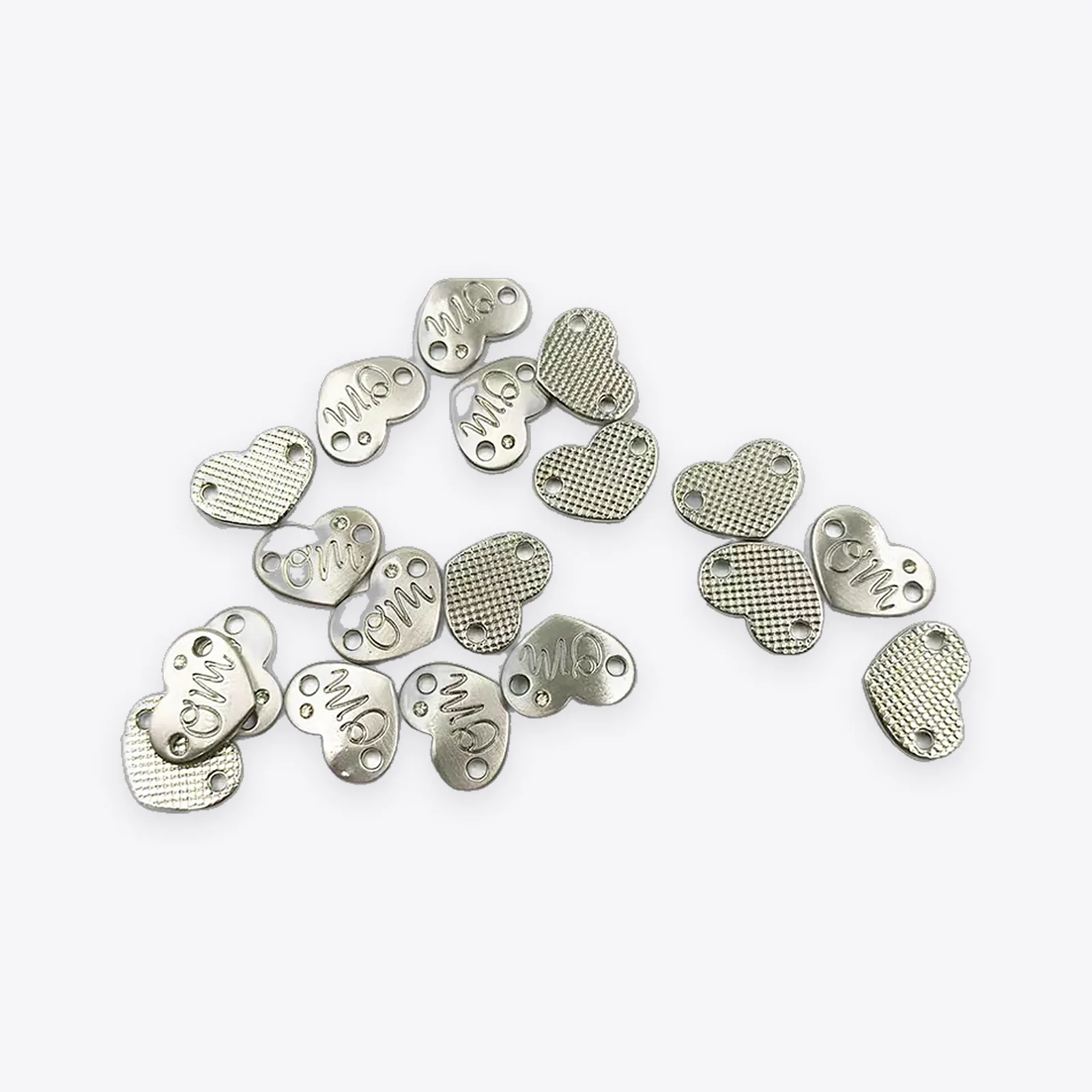 Heart-shaped Zinc Alloy Decorative Tags