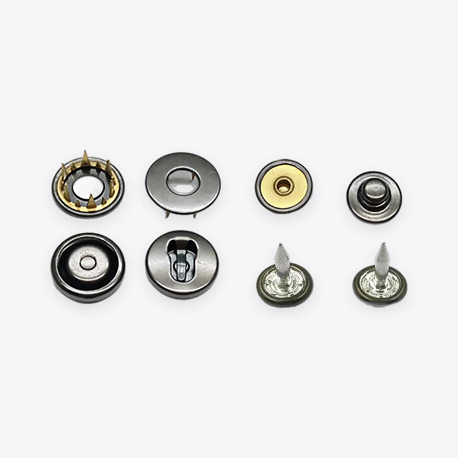 18 mm Pierced Brass Long-prong Snap Fasteners