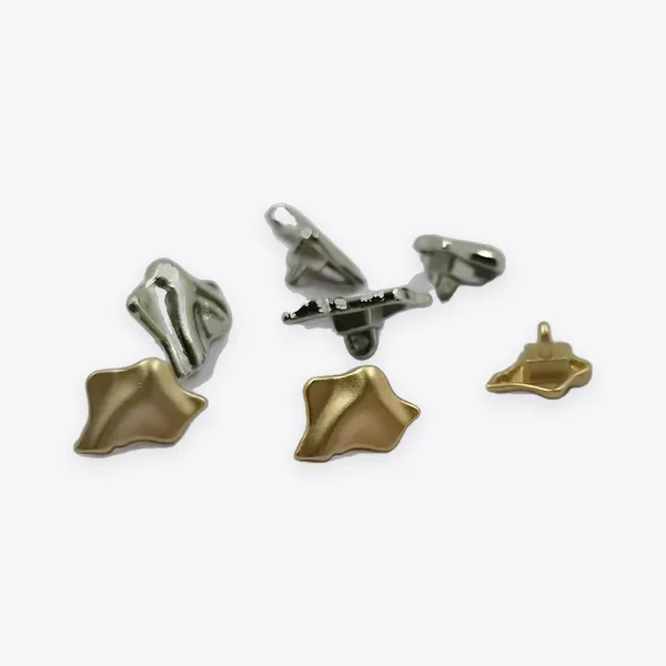 Irregular Covered Metal Shank Buttons