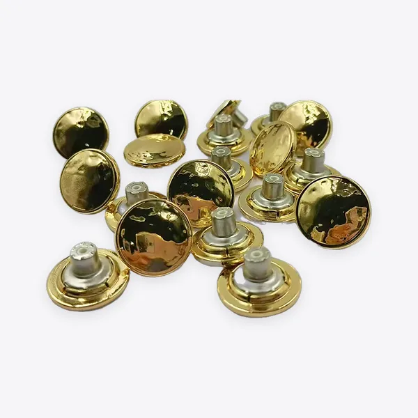 Non-detachable Round Metal Swivel-shank Jeans Buttons