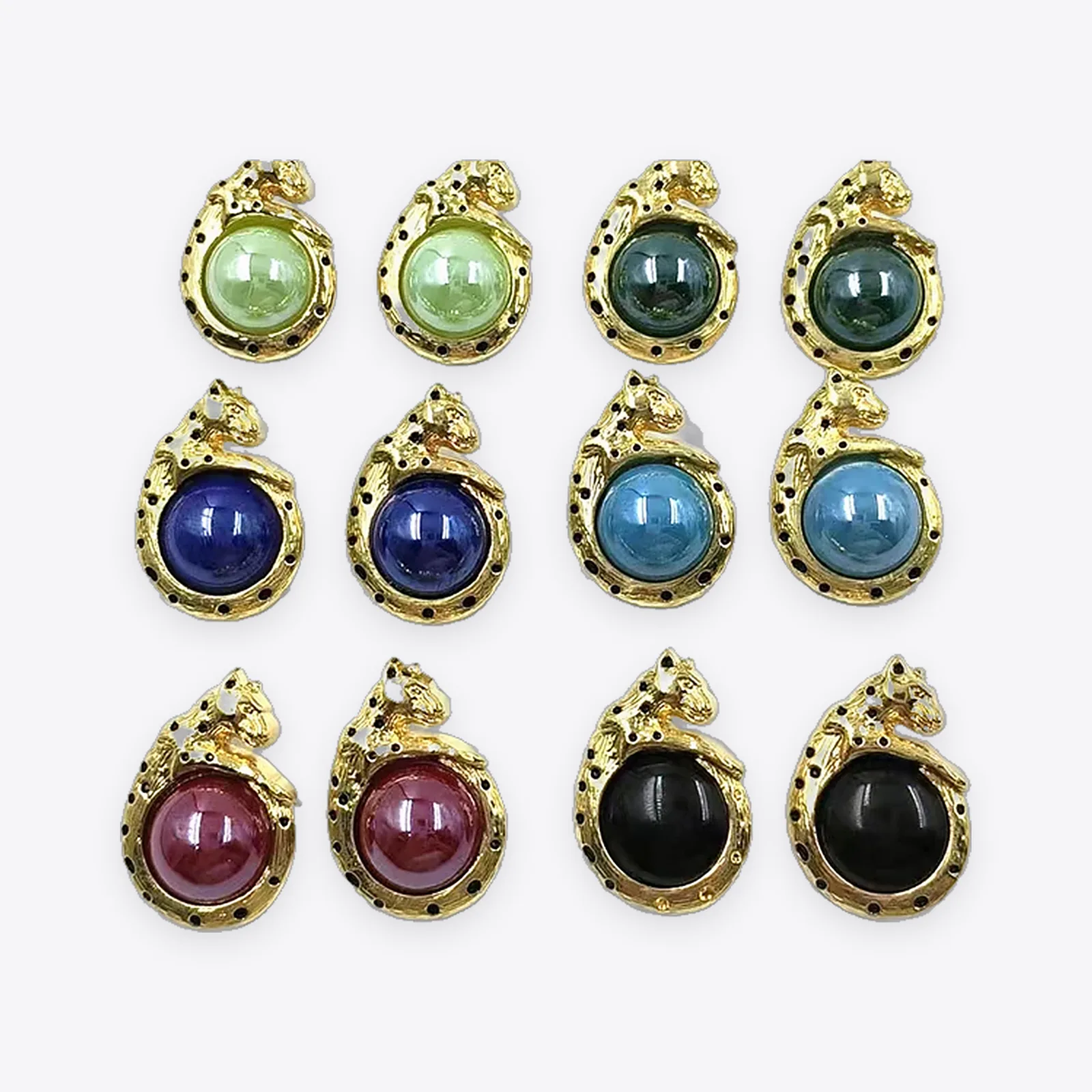 45L Leopard-shaped Metal Buttons