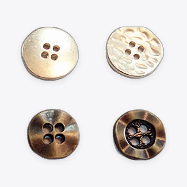 Irregular Zinc Alloy Four-hole Buttons