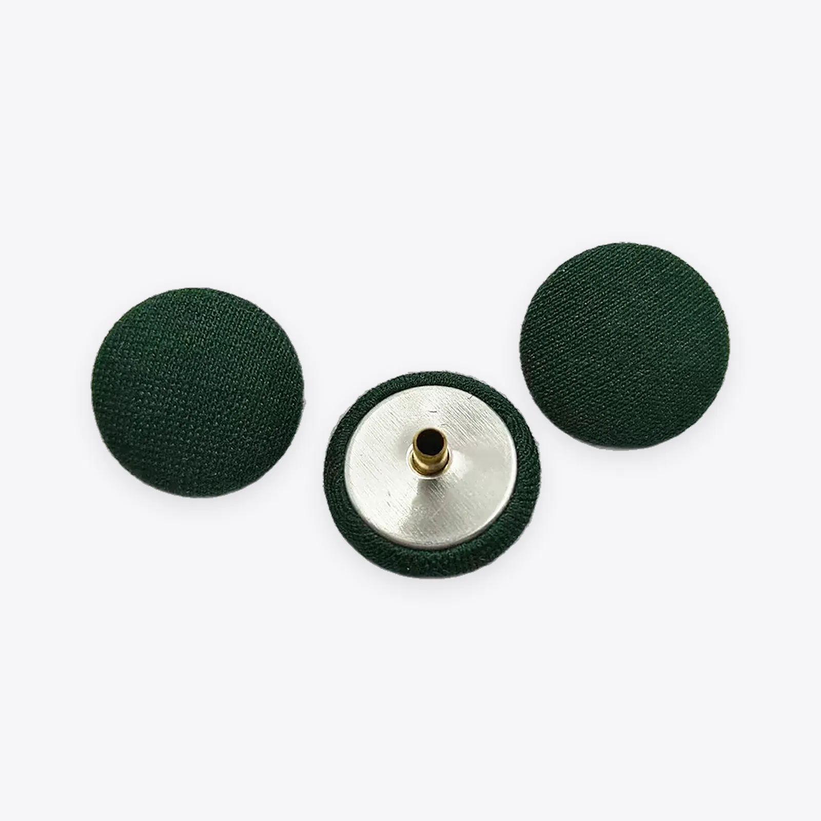 28L Dark-green Fabric-covered Metal Snap Fasteners
